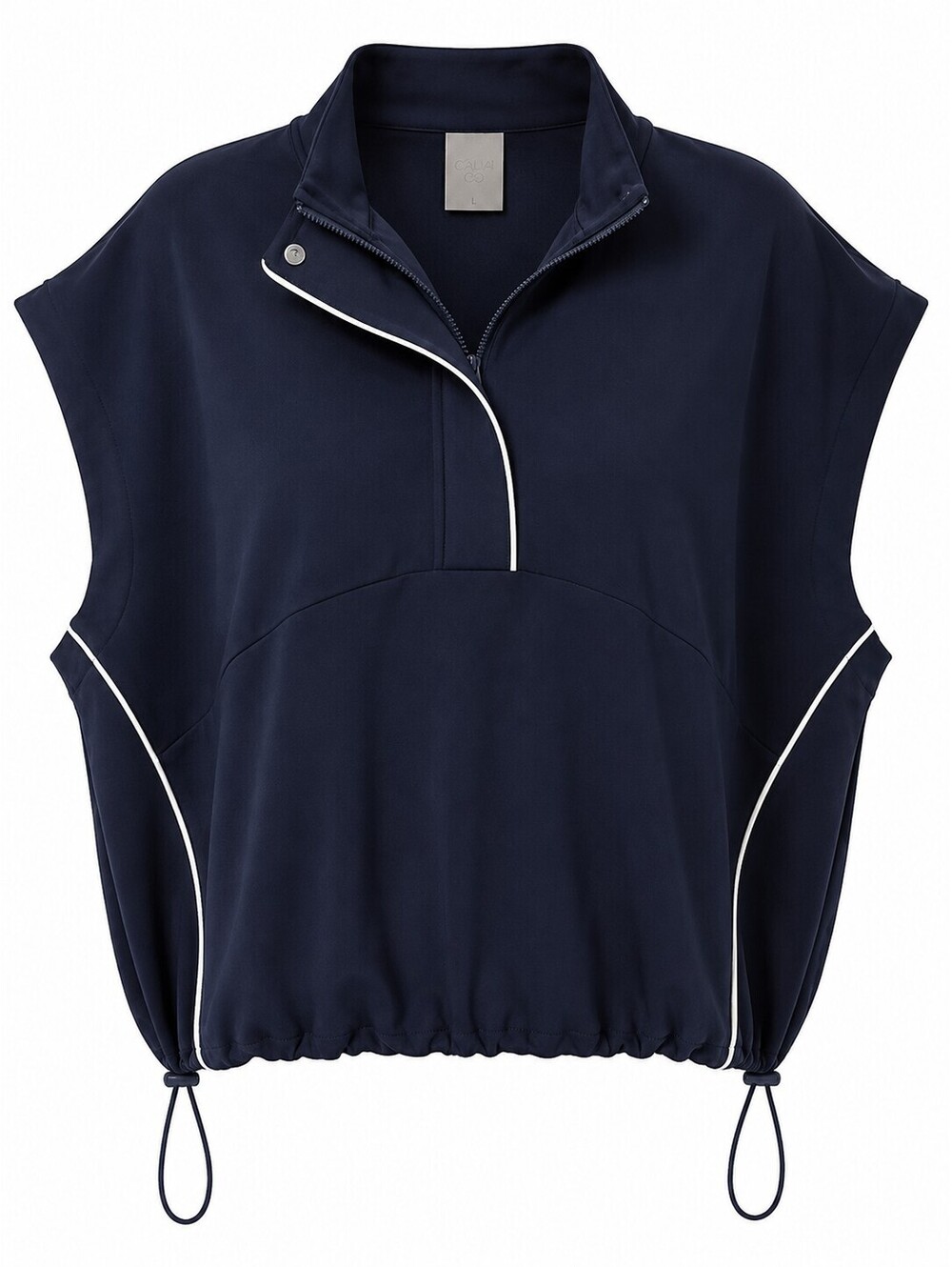 CALIA Womens L Navy Oversized Half Zip Anorak Cape Pullover Athleisure